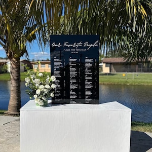 Acrylic Wedding Seating Chart Sign, Modern Wedding Seating Sign, Entrance sign, Large wedding Seating Chart Minimalist wedding welcome sign.