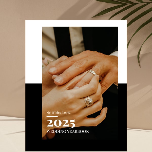 Wedding Yearbook, Digital, Wedding Yearbook Trend, Printable, Digital Download, Editable Yearbook, DIY,Custom Yearbook GuestList wedding,