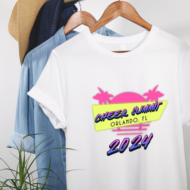 Custom Retro Cheer Summit 2024 or 2025 Tshirt , Unisex Cheerleader