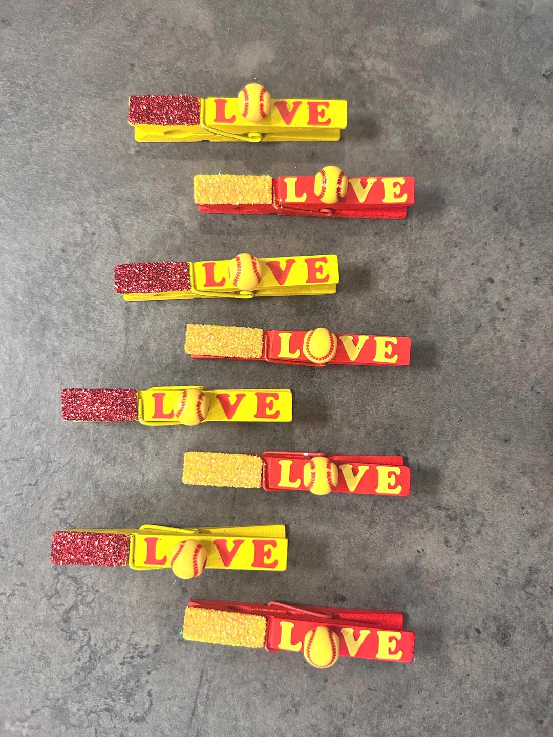 Softball Love Clothes Pin Clip, Game Practice Backpack Camp Gift, Team ...