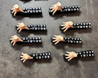 Do your thing Wednesday  Sport Clip: Do your thing Halloween Cheer Pin, Hand Backpack spirit Clip peg