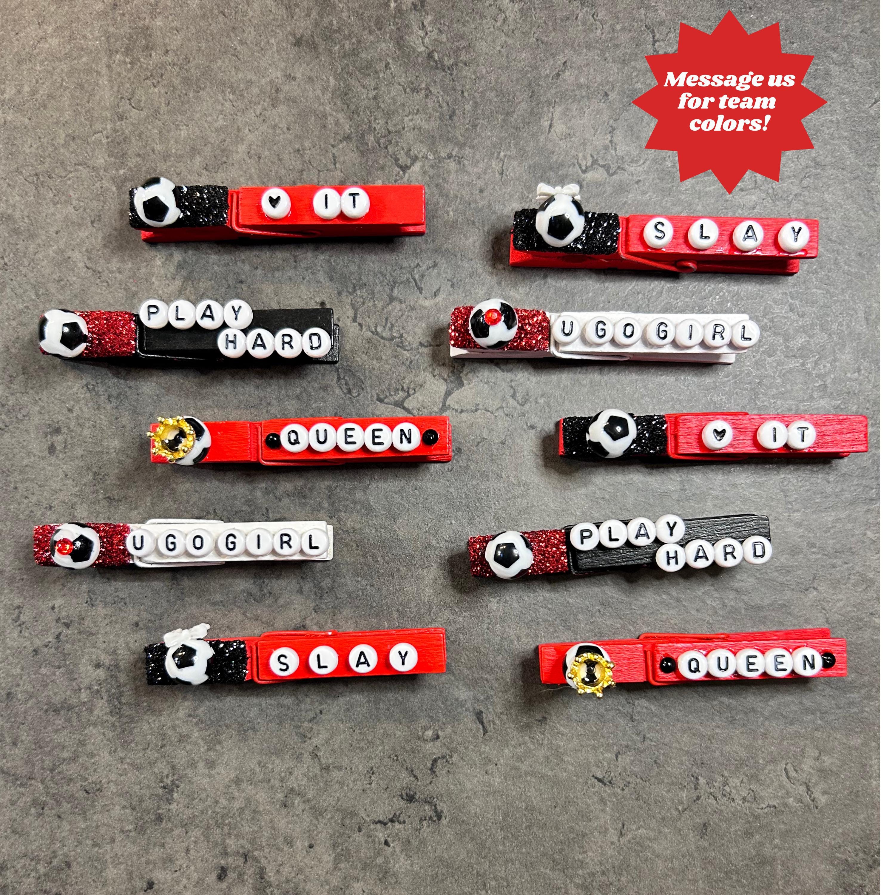 Soccer Bag Tag Pin & Clip Set, Game Practice Backpack Gift, Team ...