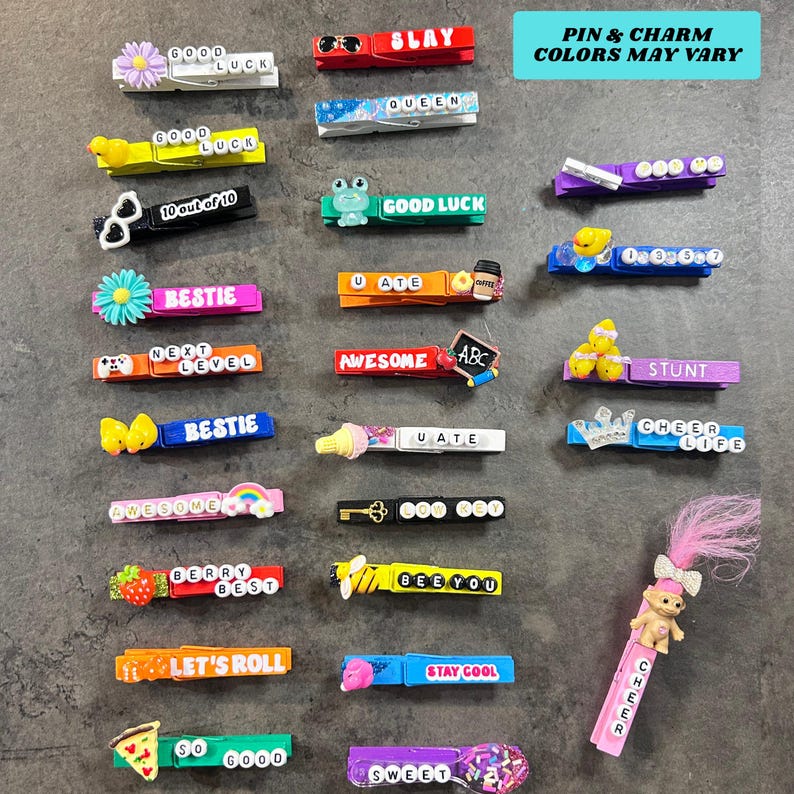 25 Cheer Mixed Pins Bundle, Cheerleading Team Bonding Backpack Gift ...