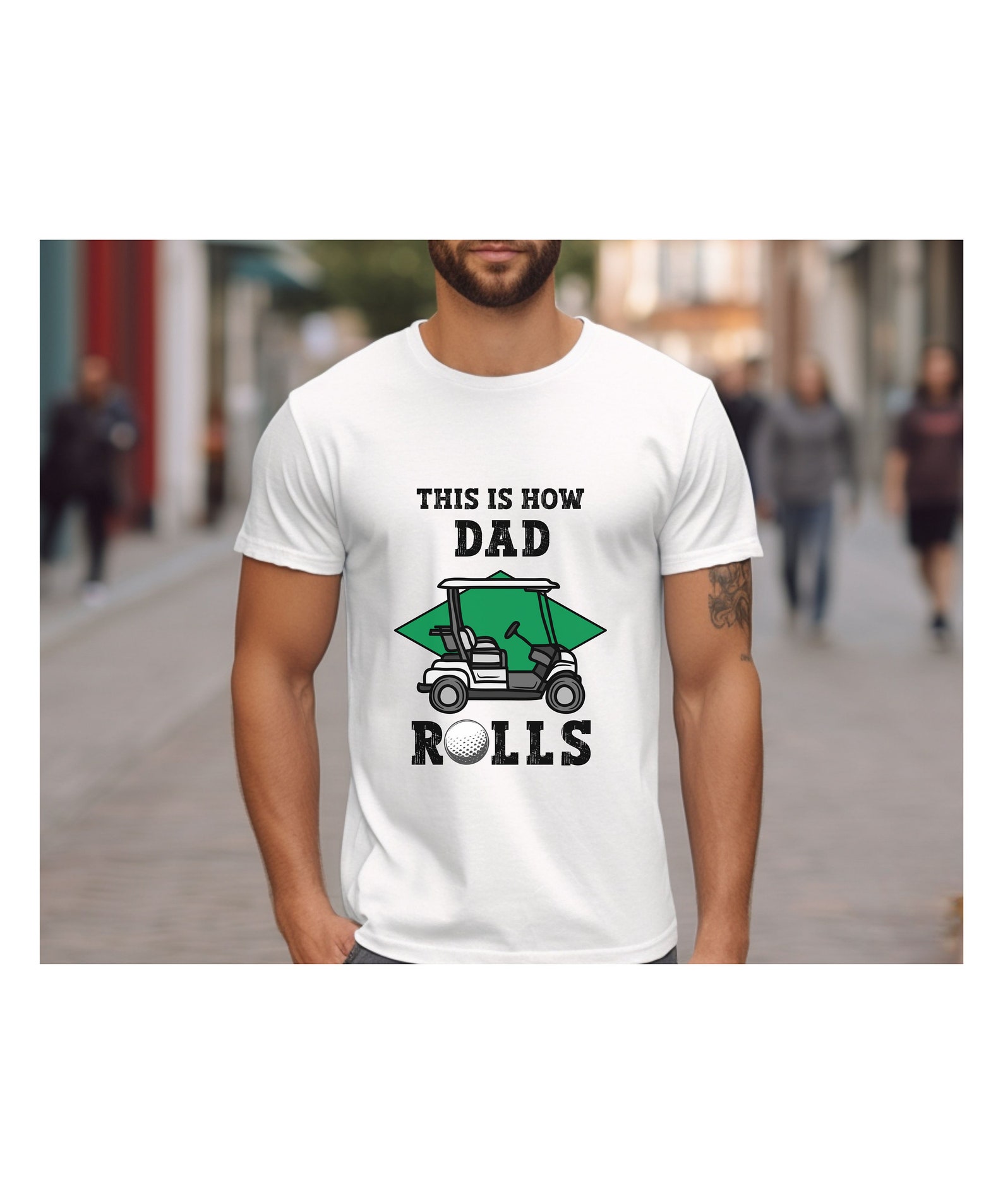 Funny Dad Golf Shirt Golfer Grandpa Gift for Men Golf Tee Gift, How Dad