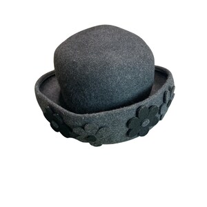 Vintage Black Wool Bowler Hat - Etsy display picture 2