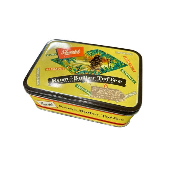 Vintage decorative tin- candy- rectangular- with … - image 1