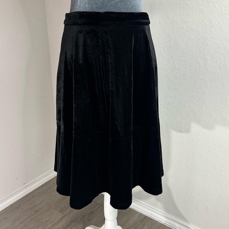 Silk calf-length circle skirt