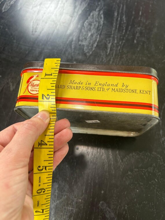 Vintage decorative tin- candy- rectangular- with … - image 4