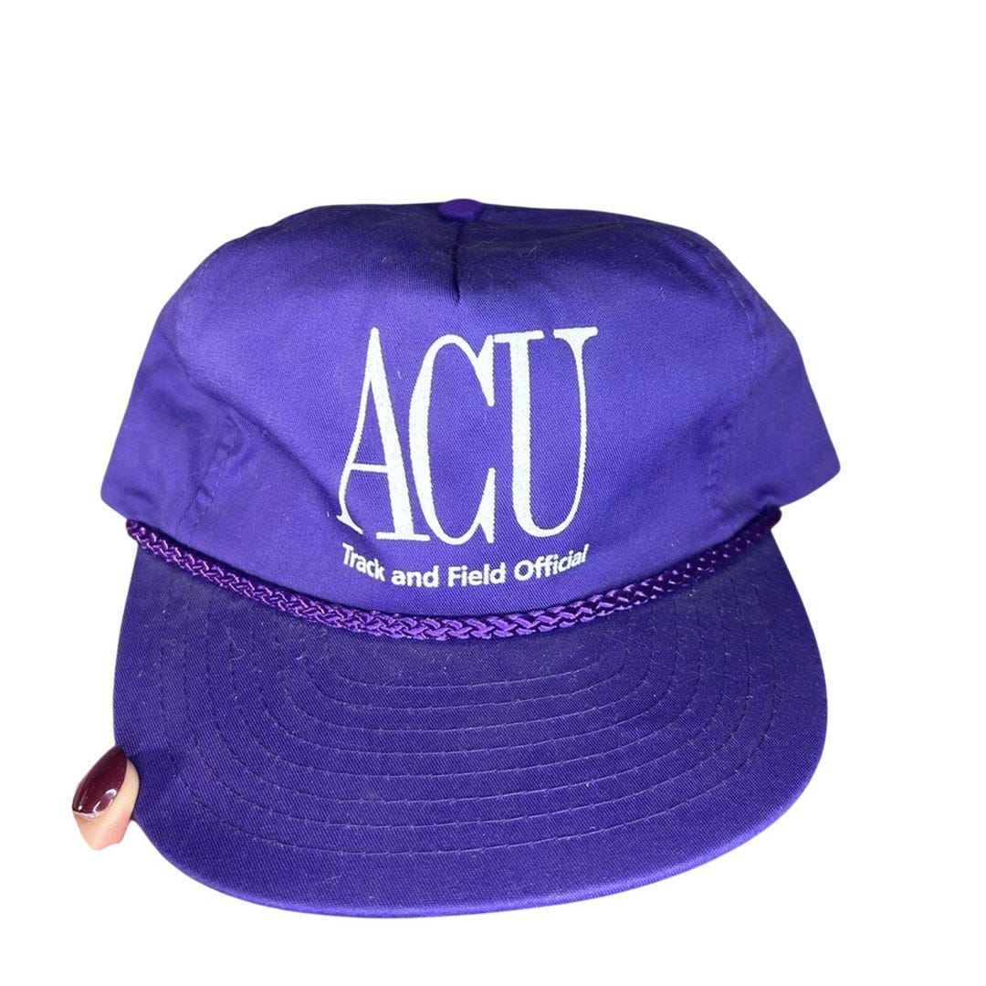 90s Rope Hat- Purple ACU - Unique Back Strap- Track & Field - Retro ...