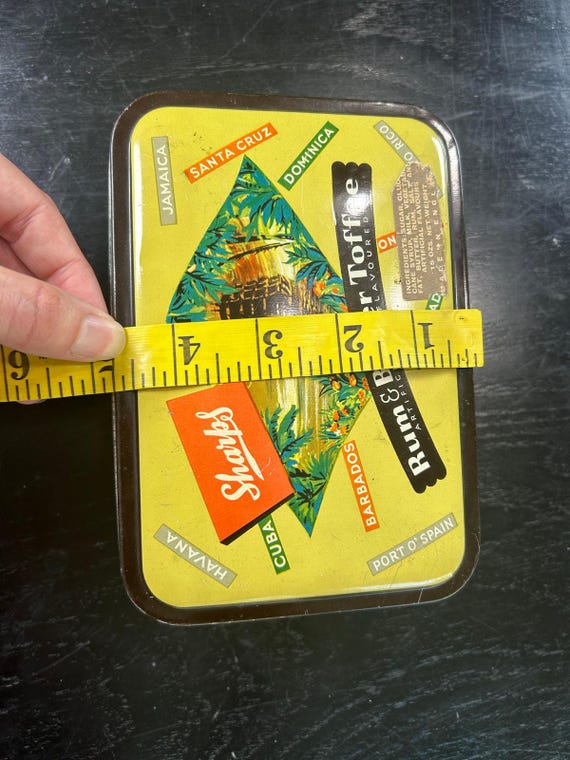 Vintage decorative tin- candy- rectangular- with … - image 3