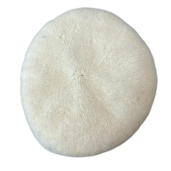 Angora Rabbit, Wool Bucket Hat- Fuzzy Cream- OS- Vintage  display picture 2