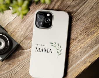 EST 2007 Fundas para teléfonos resistentes para mamá