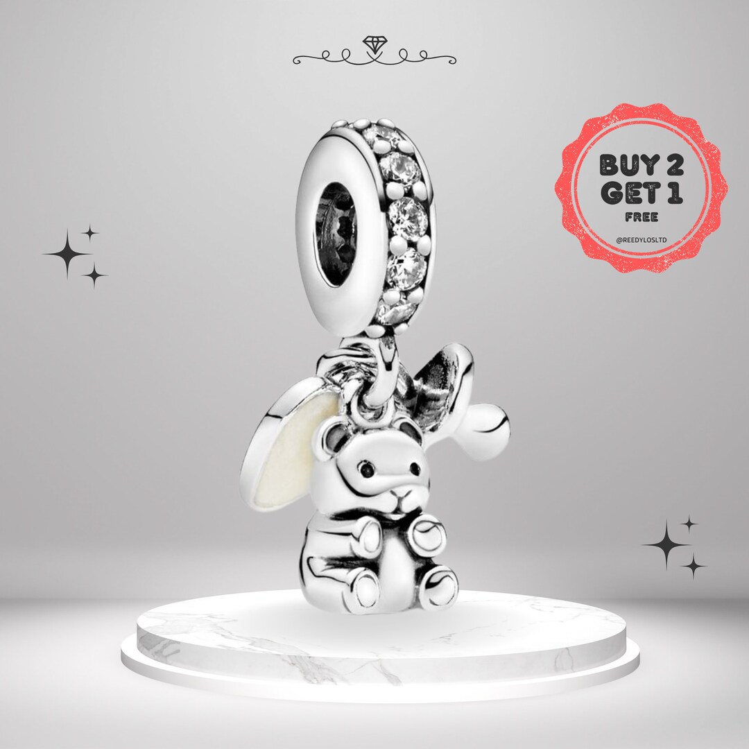 Baby Teddy Bear Dangle Charm for Pandora Bracelet 925 Etsy