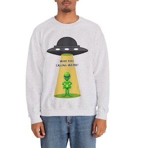 Quirky Alien Crewneck Sweatshirt: Funny Unisex Space Apparel