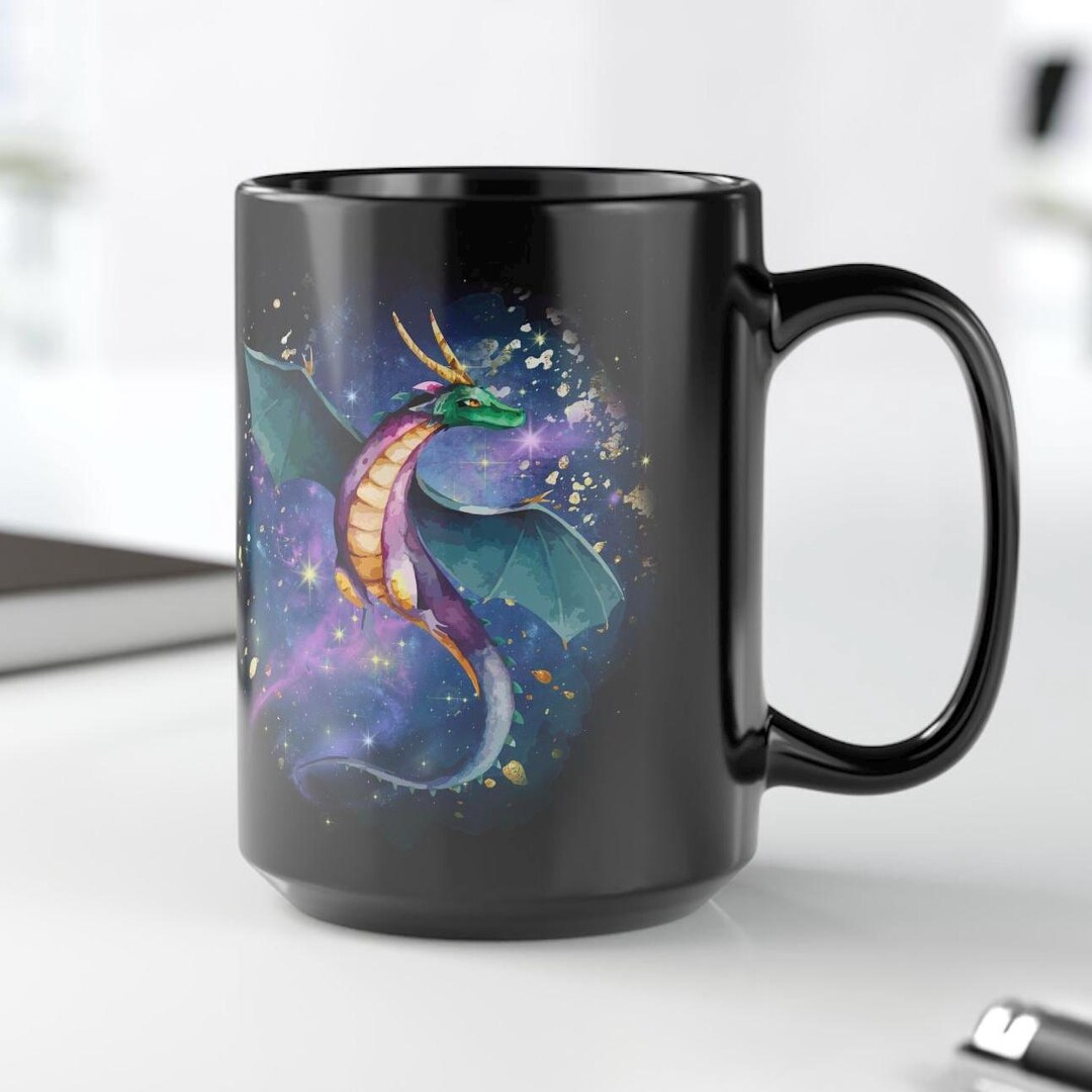 Celestial Dragon Mug - Enchanting Fantasy Design, Perfect Gift for ...
