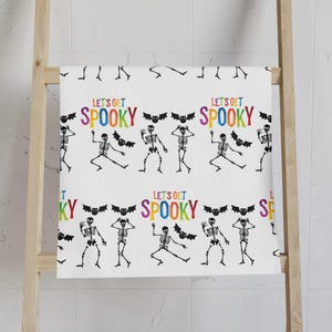Skeleton Hand Towel: Spooky Halloween Kitchen & Bath Decor