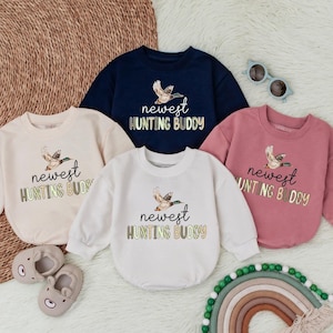 Duck Newest Hunting Buddy Baby Bubble Romper, Mallard Duck Baby Romper, Hunting Duck Baby Bodysuit, Baby Shower Gift, Newborn Bodysuit