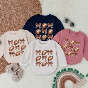 Football Bow Bubble Romper,Football Birthday Outfit,Football Game Baby, Gameday Outfit, Baby Clothes, Newborn Clothes, Football Baby Clothes