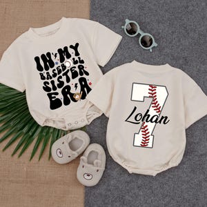 In my Baseball Sister Era Bubble Romper, Game Day Baby Clothes, Gameday Outfit, Baby Clothes, Short Sleeve Romper, Newborn Clothes