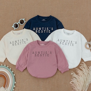 Auntie&#39;s Bestie Romper, Baby Romper, Newborn Romper, Gift from Aunt, Auntie Baby Shirt, Pregnancy Announcement For baby