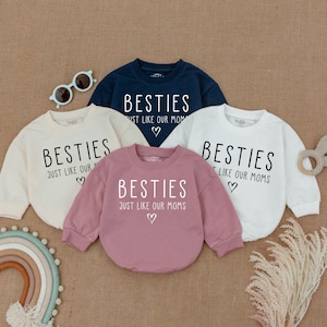 Besties Just Like Our Moms Baby Romper, Matching Baby Outfits, Baby Clothes, aby Best Friends Bodysuit, Matching Outfits, Baby Gift