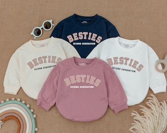 BFF Romper, Baby Matching Outfit, Second Generation Besties Romper, Besties like our Moms,Best Friend Outfits,Baby Gift,Baby Shower