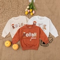 Personalized 1st Thanksgiving Turkey Outfit, Pumpkin Toddler Sweatshirt, Toddler Thanksgiving Clothes, Fall Outfit, Autumn Kid Sweatshirt