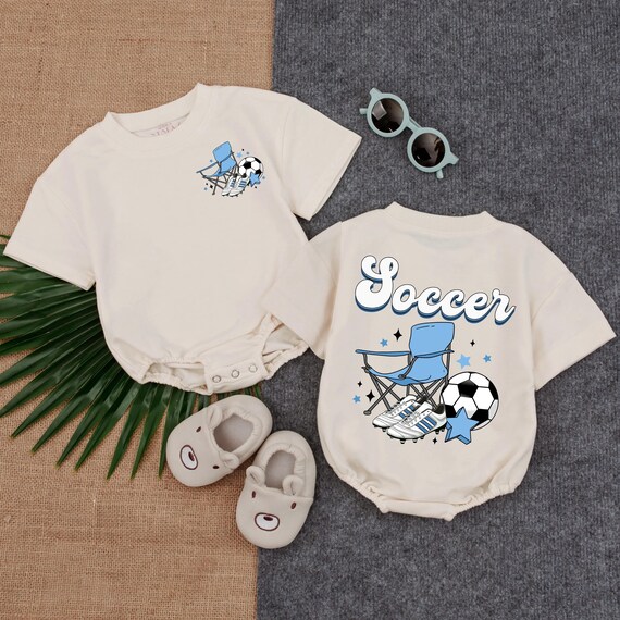 Soccer Gameday Funny T-shirt Bubble Romper, Cute Baby Outfit, Toddler Sports Clothes, Funny Baby Gift, Kids Soccer Game Clothes, Baby Shower