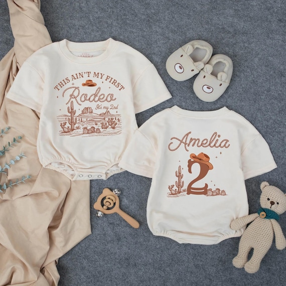 Customzied This Ain’t My First Rodeo It’s My Second Toddler, Rodeo Birthday Kids Shirt, 2 Years Old Shirt, Western Cowboy Toddler