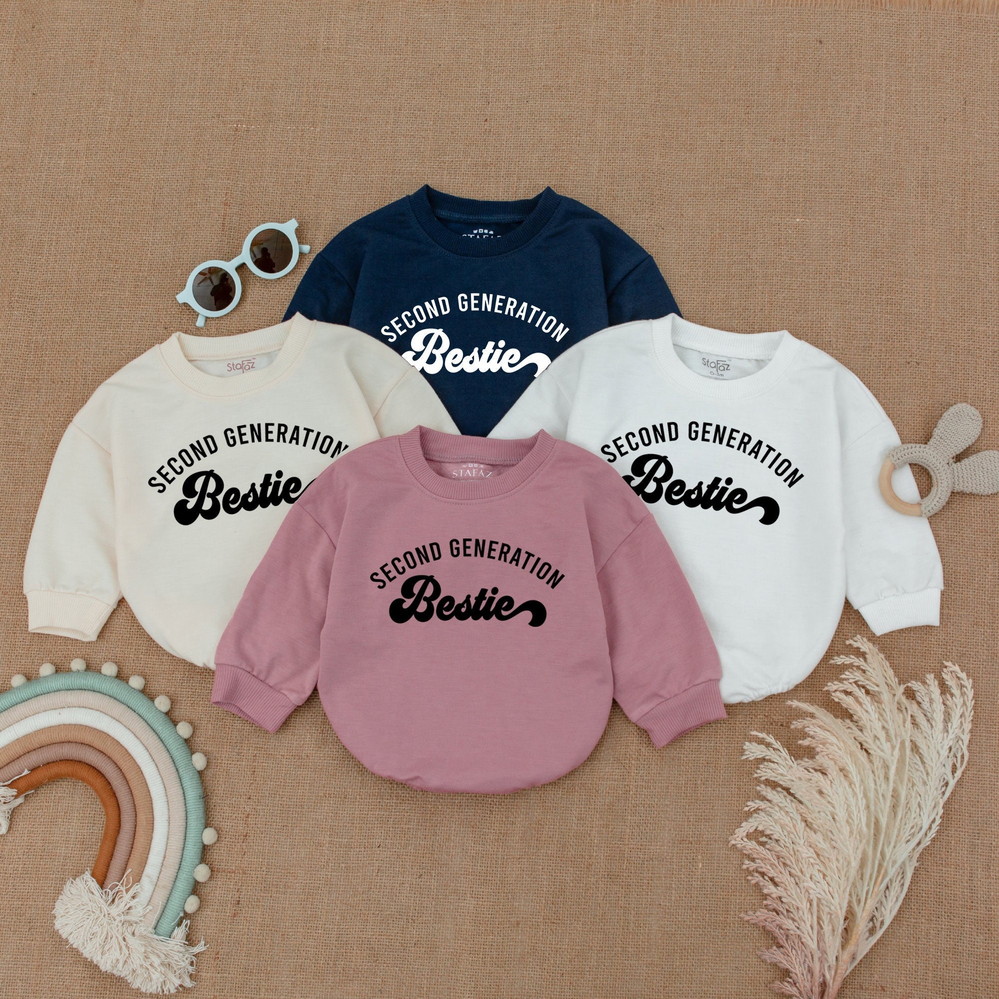 BFF Romper, Baby Matching Outfit, Second Generation Besties Romper, Besties like our Moms,Best Friend Outfits,Baby Gift,Baby Shower