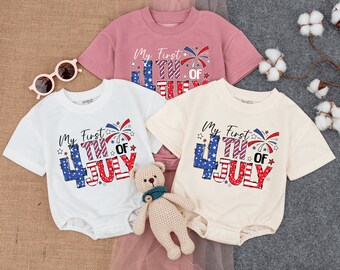 My First 4th Of July Romper Short - Sleeve, Cute Fourth of July Baby, 1st Fourth of July, 1st 4th Of July, First 4th Bodysuit, Baby Clothes
