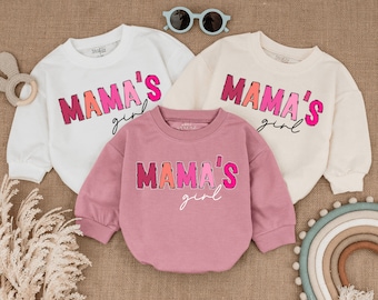 Mama's Girl Pink Bubble Romper Bodysuit, Funny Retro Romper, Newborn Girl Outfit, Newborn Outfit, Newborn Sweater, Baby Romper, Baby Clothes