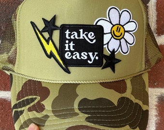 Patch Trucker Hat ~ Take It Easy