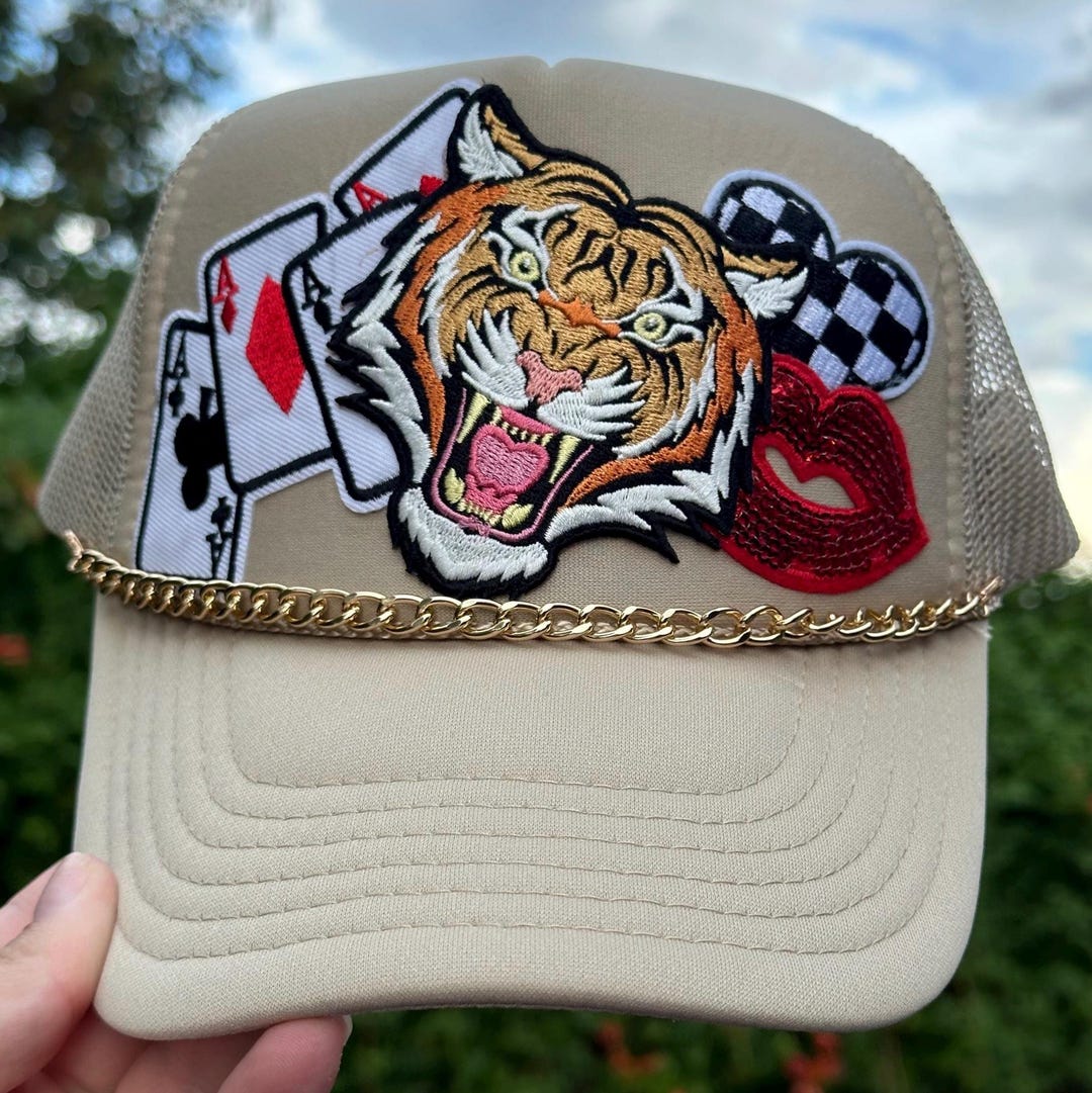 Tan Trucker Hat ~ Tiger Kisses - Etsy