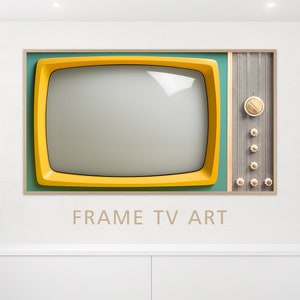 Samsung Frame TV Art, Vintage, Retro Classic TV Frame, 50s, 60s Nostalgia, Antique Television Frame, JPG, Photo, Digital Instant Download