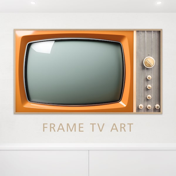 Samsung Frame TV Art, Vintage, Retro Classic TV Frame, 60s, 70s Nostalgia, Antique Television Frame, JPG, Photo, Digital Instant Download