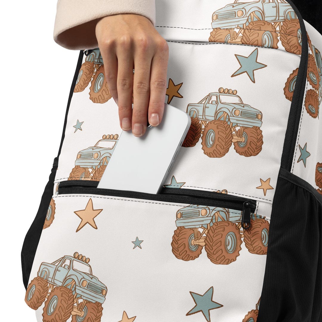 Tiitty Monster Blue Monster Truck Utility Backpack - Etsy
