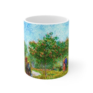 Vincent Van Gogh Mug | Van Gogh Coffee Mug | Garden With Courting Couples | Van Gogh Mug | 11 oz Ceramic | Van Gogh Gifts