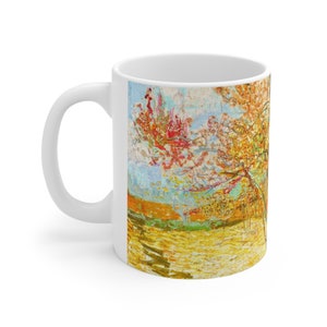 Irises Mug by Vincent van Gogh Porcelain Mug in a Gift Box 12oz Blue Flowers Mug