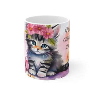 Happy Mothers Day Mug | Cat Mug Ceramic | Cat Lover Gifts for Women Coffee Mug | Cat Cup Mug | 11 Oz Drinkware Cat Themed Gifts for Women |