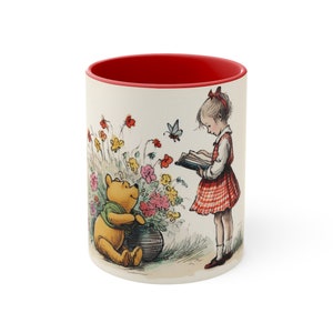 Adorable Winnie the Pooh Mug | Cute Winnie The Pooh Cup 11 oz Ceramic Coffee Mug Cup Drinkware Pooh Gift for Mom & Women Merchandise stuff