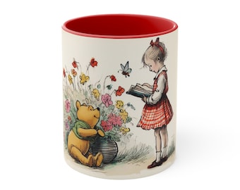 Tazza adorabile di Winnie the Pooh / Tazza carina di Winnie the Pooh da 11 once in ceramica, tazza da caffè, stoviglie, regalo di Pooh per mamma e donne, articoli promozionali
