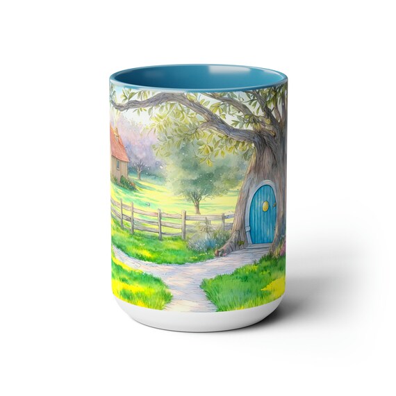 15 oz 100 Acre woods Mug | Large Winnie the Pooh Mug | Pooh Bears House |  Winnie the Pooh Lover Present Huge Giant Mug | Aesthetic coffee