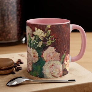 Tasse de roses | Tasse florale | Tasse Van Gogh | Tasse à café Van Gogh | Cadeau Van Gogh | Coupe Van Gogh
