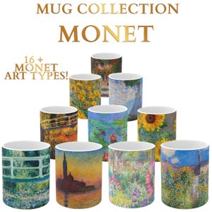 Claud Monet Coffee Mug, Claude Monet Mug Cup Drinkware | Famous painting mugs, 11 oz Novelty Mug, 325 ml Mug, 15 oz mug, 450 ml, small large