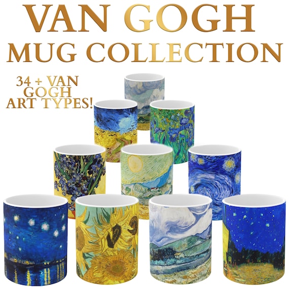 Vincent Van Gogh Coffee Mug, Van Gogh Mug Cup Drinkware | Famous painting mugs, 11 oz Novelty Mug, 325 ml Mug