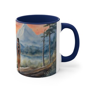 Pocahontas Mug | Native American Mug | Indian Mug | Fairy Tale Mug Cup | Scenic Historical Mug | Mountains River Drinkware Gift Women Stuff image 3