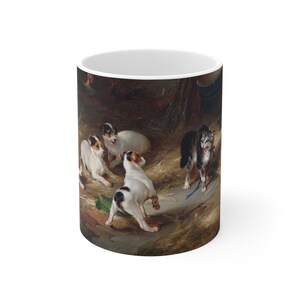 Hundmugg | Katt vs. hund-kaffemugg | Klassisk vintagemugg för män och kvinnor | Handgjord keramikmugg med presentförpackning | Konstmugg med djurmotiv