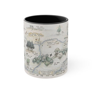 Tasse de carte de Winnie l'ourson | Coupe carte Winnie l'ourson | Tasse Winnie l'ourson | Verres en céramique de 11 oz | Cadeau pour femme, oeuvre d'art en forme de tasse Winnie l'ourson
