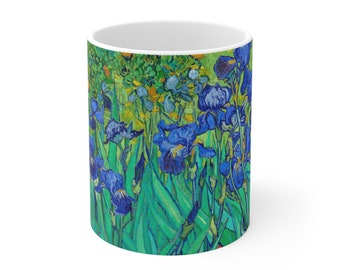 Irises Mug | Van Gogh Mug | Irise Floral Mug | Flower Mug | Vincent Van Gogh Coffee Mug | Vincent Van Gogh Gift for Women & Men